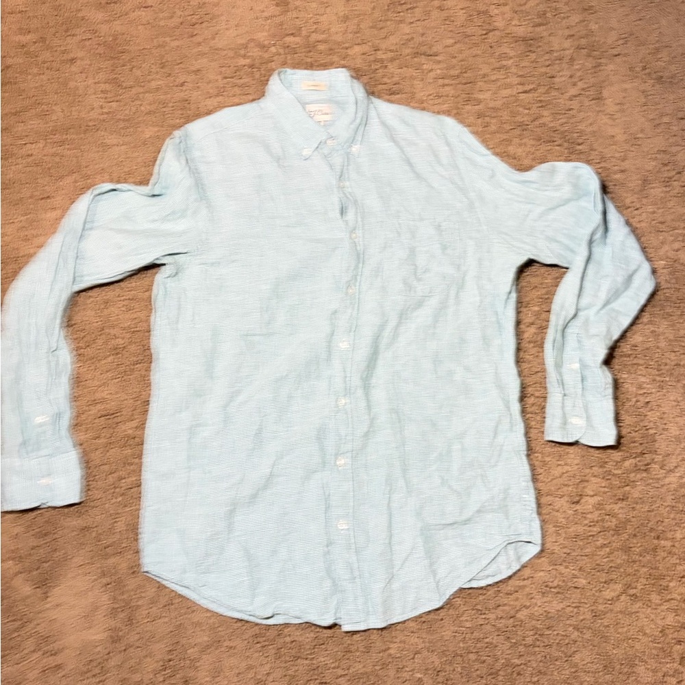 J. Crew Sky Blue Casual Button Down Shirt